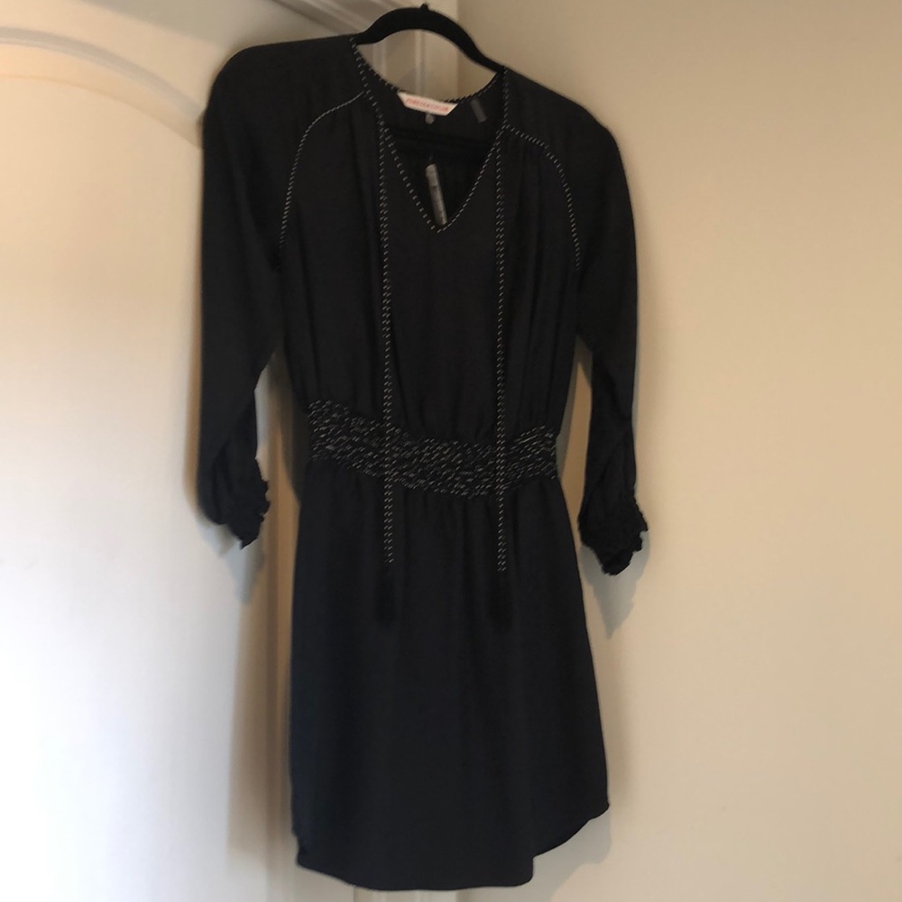 REBECCA TAYLOR Cinched 100% Silk Mini Dress